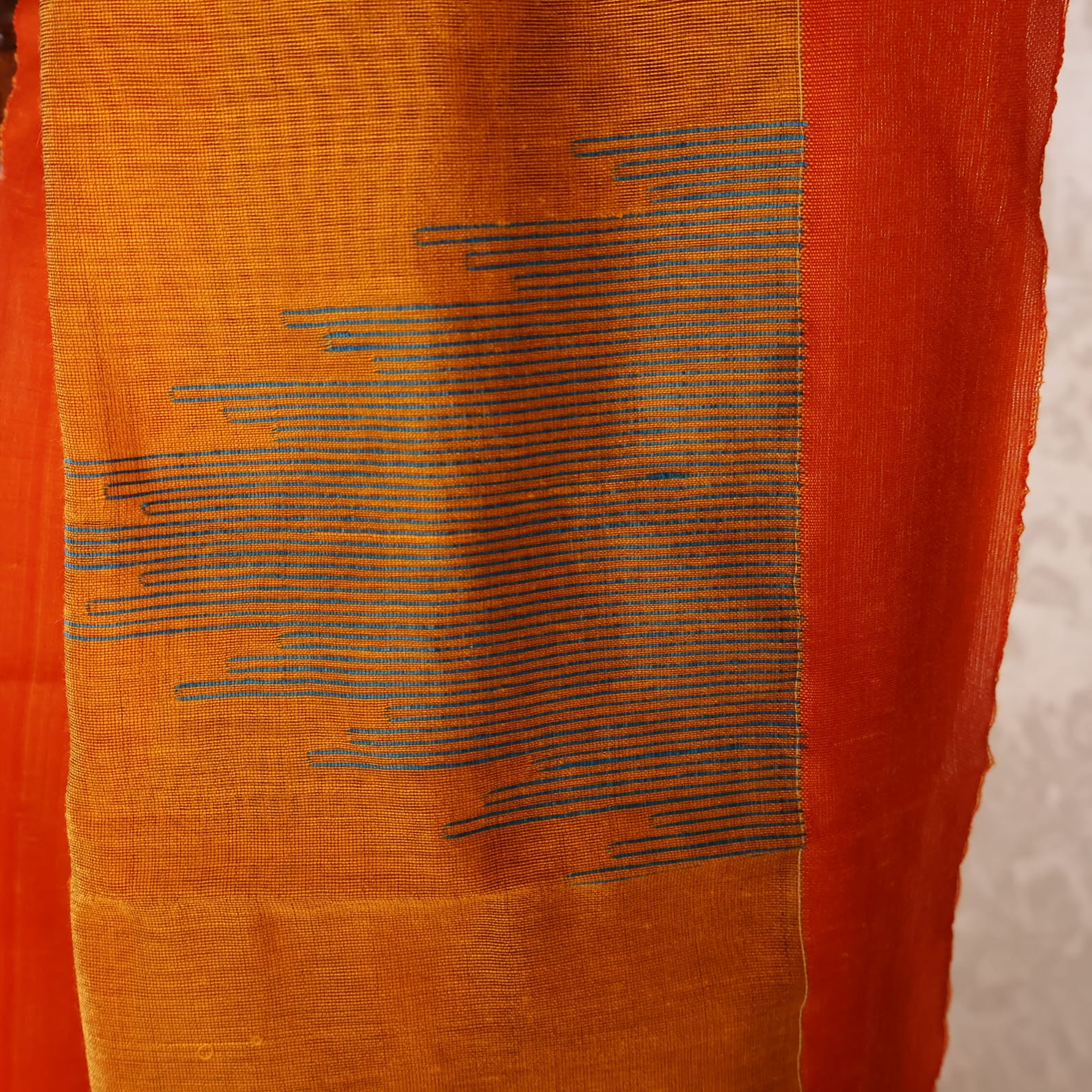 Handloom Cotton silk Temple weaving saree with blouse. Lightweight, comfortable all day. Easy to drape.