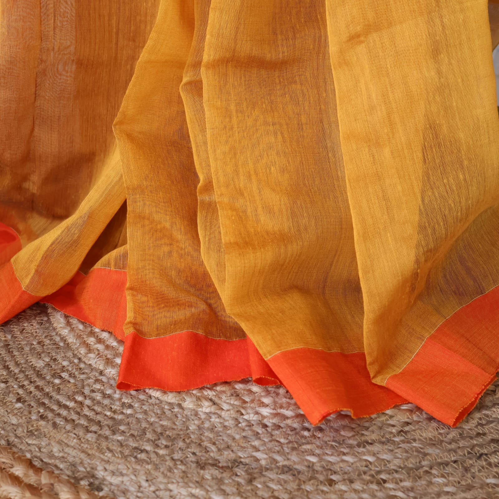 Handloom Cotton silk Temple weaving saree with blouse. Lightweight, comfortable all day. Easy to drape.
