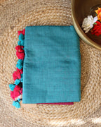 Formal Sarees with blouse & blend of fabric is 70% cotton, 30% acrylic. Light weight easy to drape. Comfortable all day .