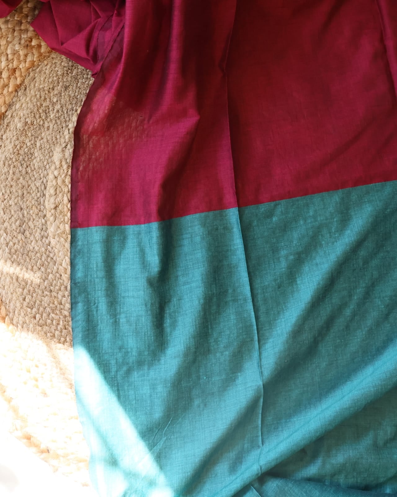 Formal Sarees with blouse & blend of fabric is 70% cotton, 30% acrylic. Light weight easy to drape. Comfortable all day .