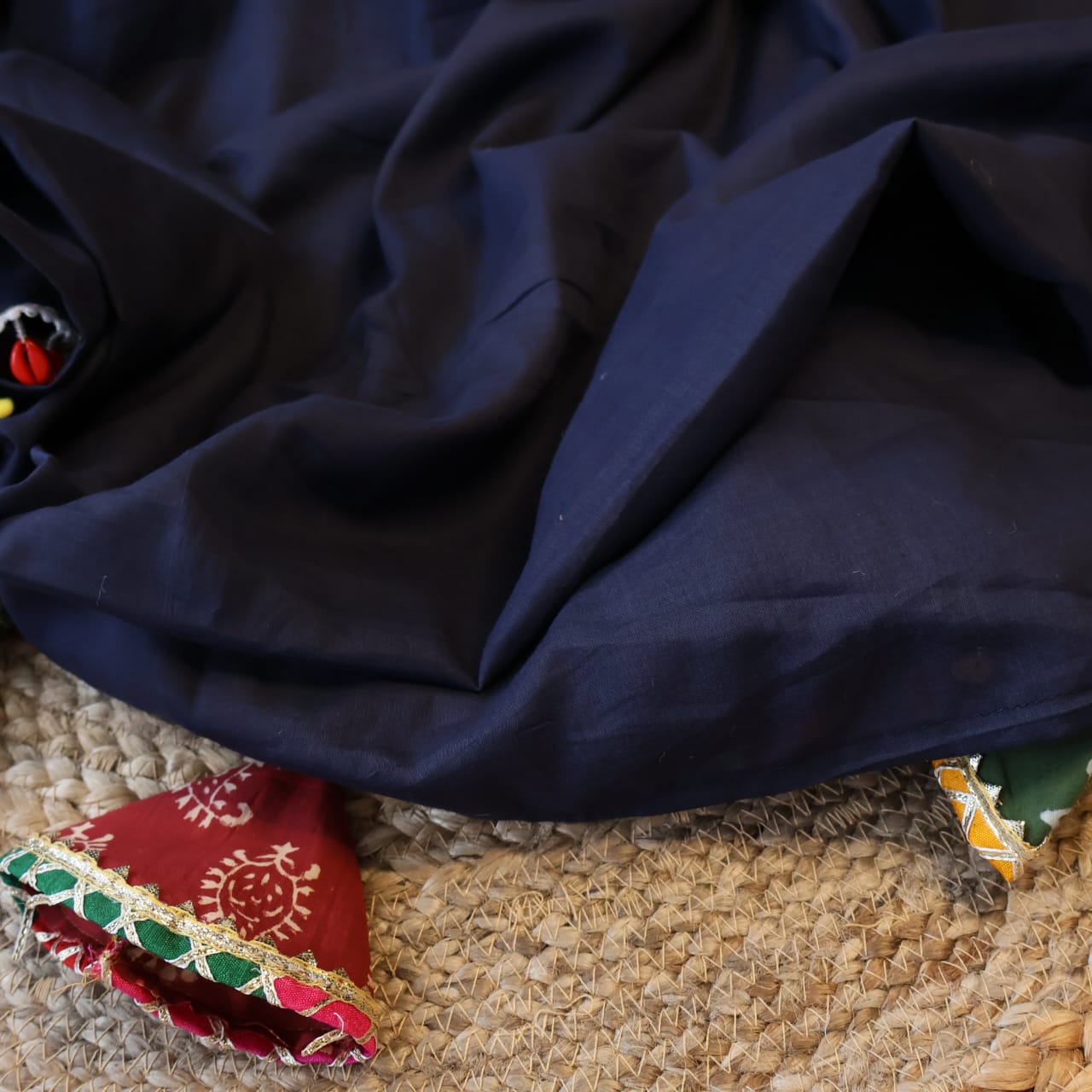 Banjara Saree with blouse-Inspired Elegance from Rajasthan. Lightweight, easy to drape . Comfortable all day .