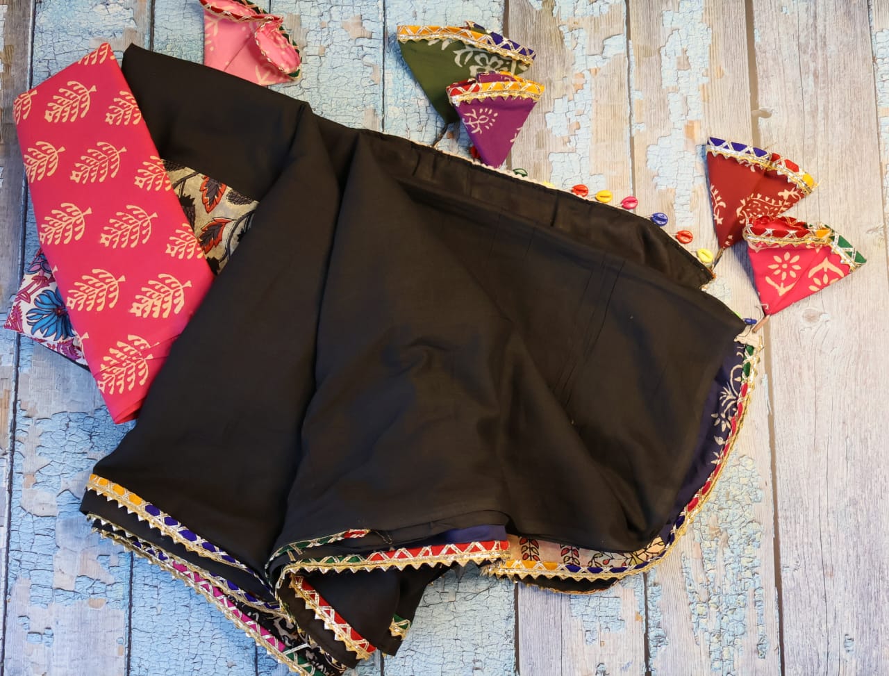 Banjara Saree with blouse-Inspired Elegance from Rajasthan. Lightweight, easy to drape . Comfortable all day .