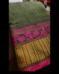 Pure Dhaniakhali Khadi Cotton Saree  with blouse – Elegant, professional & handwoven, light weight easy to drape. Comfortable all day.