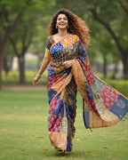 Banjara Saree with blouse-Inspired Elegance from Rajasthan. Lightweight, easy to drape . Comfortable all day .