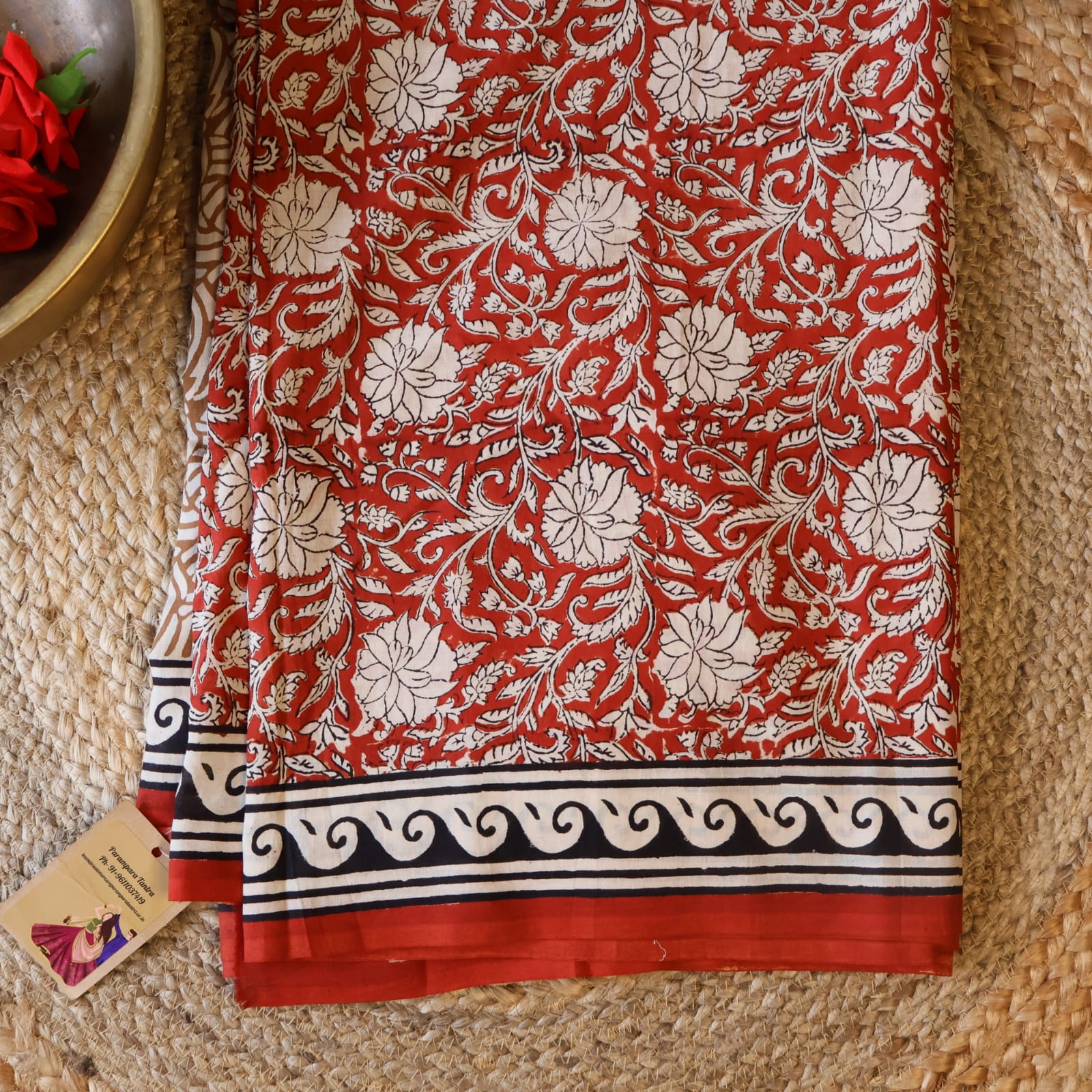 Mulmul pure cotton Sarees block print with blouse. Lightweight, easy to drape . Comfortable all day .