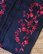 Handloom Saree from Bengal with hand-Embroidered Pure Cotton Saree