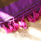 Cotton Handwoven Saree with with Zari Pallu and Tassels . Light weight easy to drape. Comfortable all day.