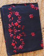 Handloom Saree from Bengal with hand-Embroidered Pure Cotton Saree