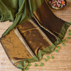 Cotton Handwoven Saree with with Zari Pallu and Tassels . Light weight easy to drape. Comfortable all day.