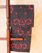Handloom Saree from Bengal with hand-Embroidered Pure Cotton Saree