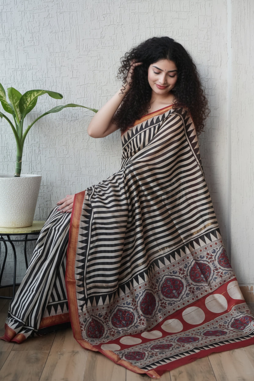 100% Pure Maheshwari Handloom Silk