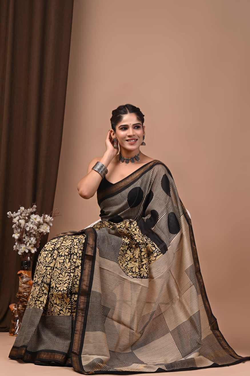 100% Pure Maheshwari Handloom Silk