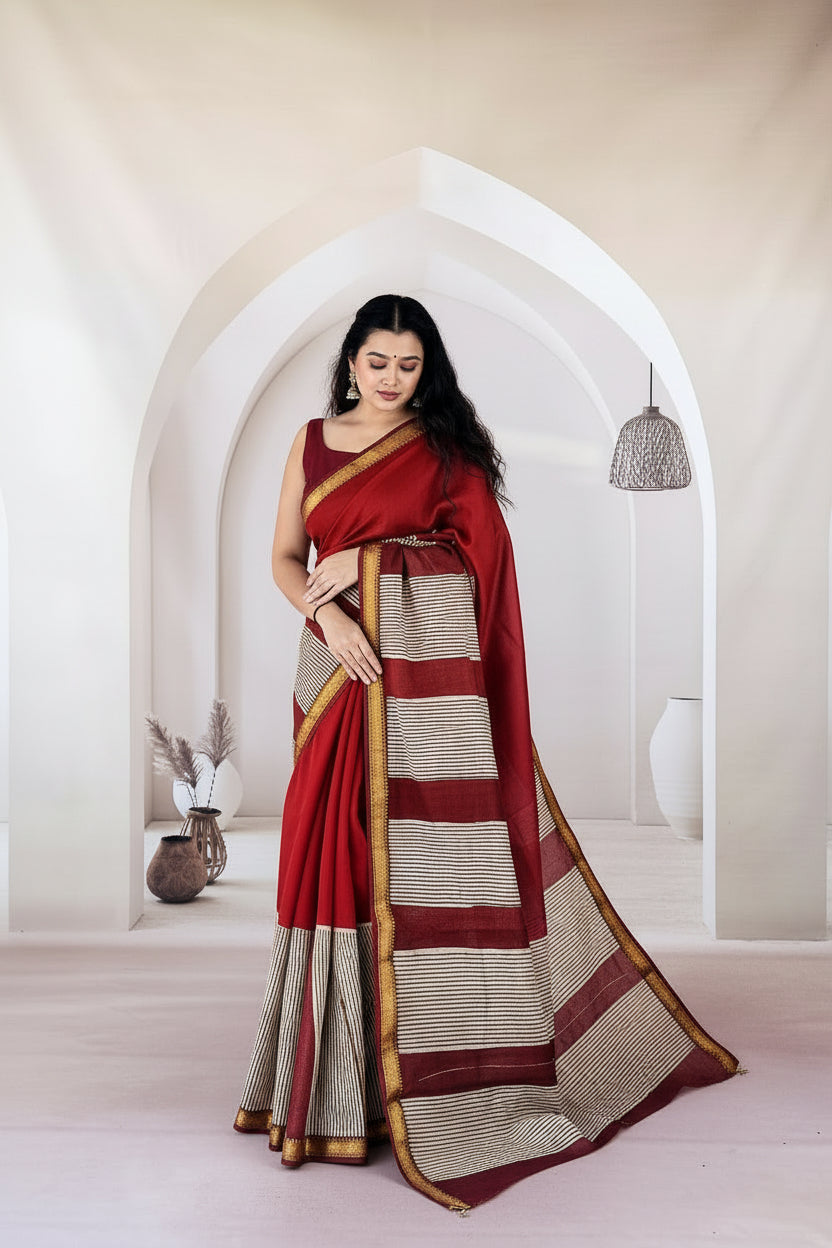100% Pure Maheshwari Handloom Silk