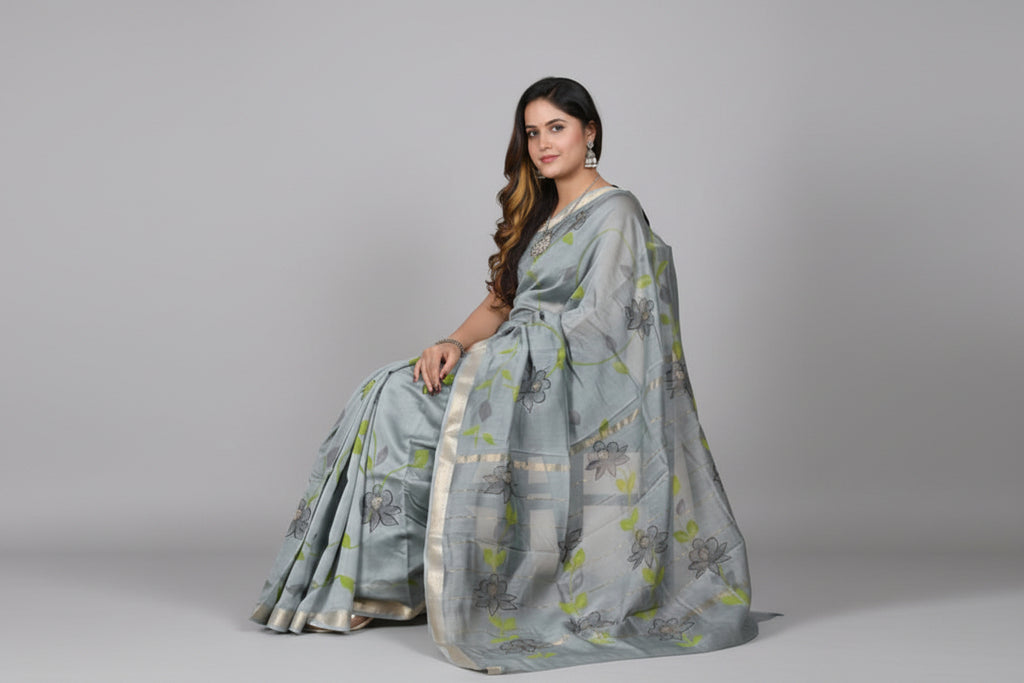 100% Pure Maheshwari Handloom Silk