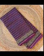 Chanderi Handloom Cotton Silk Saree with blouse – 20% Cotton 80% Silk. Lightweight Chanderi and comfortable, easy to drape . Comfortable all day .