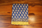 Beautiful Sky Blue Maheshwari Handloom Saree with White design and yellow  Silk Zari – 80% Silk, 20% Cotton (Cotton Silk) – Comes with Matching Blouse Piece