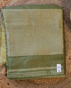 Pure Linen  Saree with blouse – Elegant, Professional & Handwoven. Light weight easy to drape. Comfortable all day .