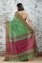 Handwoven Saree with Pure Zari cotton raw silk blend with blouse - Rajasthan. Lightweight, easy to drape . Comfortable all day .
