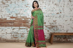 Handwoven Saree with Pure Zari cotton raw silk blend with blouse - Rajasthan. Lightweight, easy to drape . Comfortable all day .