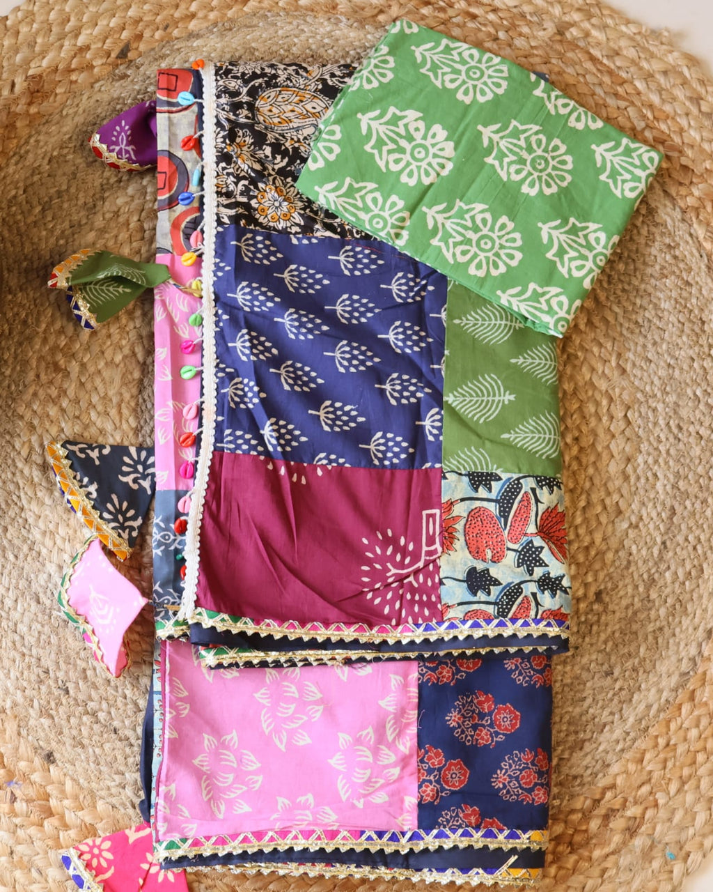 Banjara Saree with blouse-Inspired Elegance from Rajasthan. Lightweight, easy to drape . Comfortable all day .