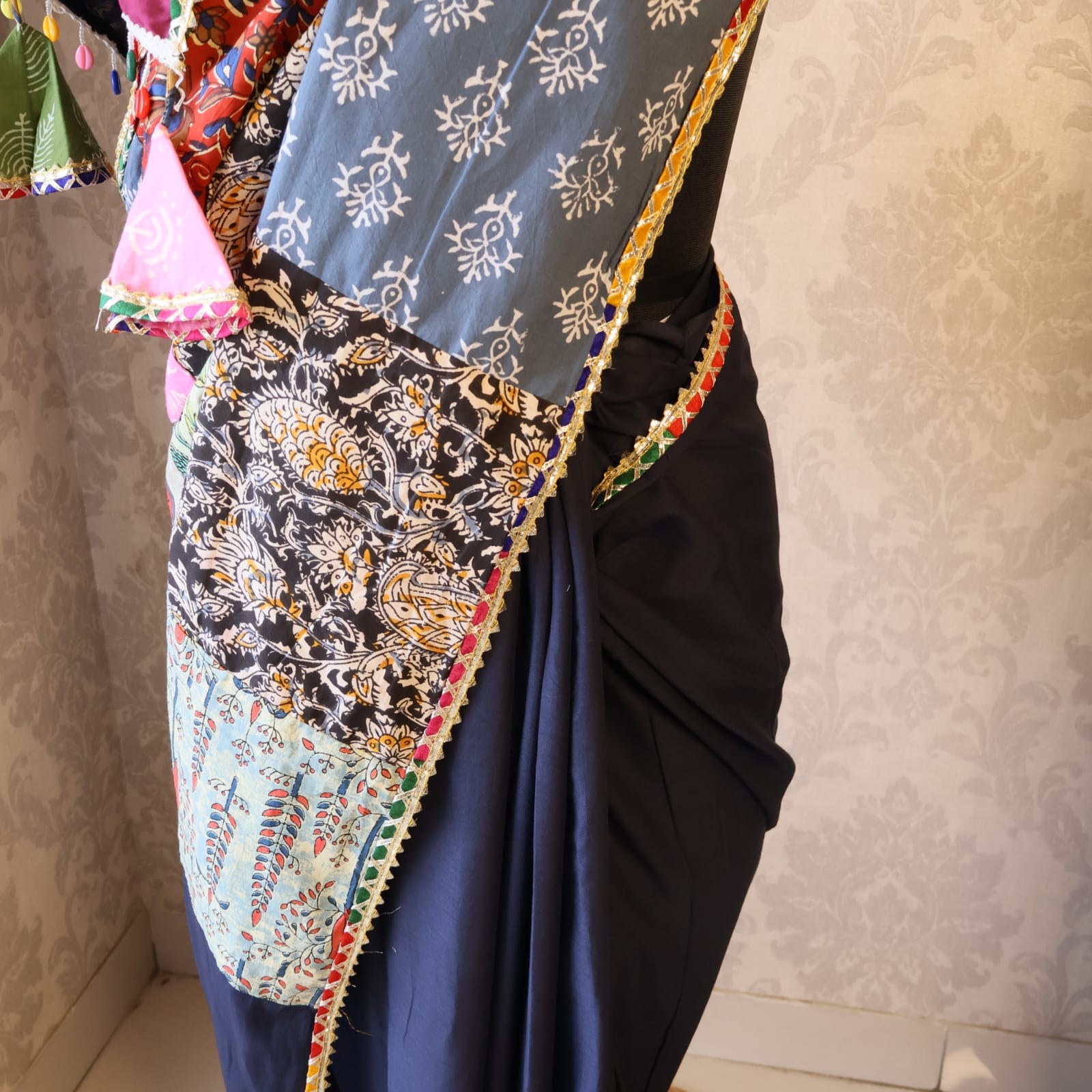 Banjara Saree with blouse-Inspired Elegance from Rajasthan. Lightweight, easy to drape . Comfortable all day .