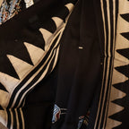 Pure  Modal Silk with blouse. With Ajrak  Print Lightweight, easy to drape . Comfortable all day