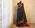 Handwoven Saree with Pure Zari cotton raw silk blend with blouse. Light weight easy to drape. Comfortable all day.