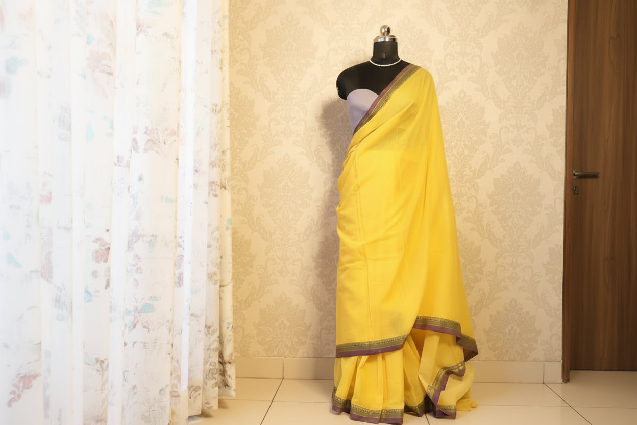 Narayanapet Cotton Handloom Sarees with blouse. Light weight easy to drape. Comfortable all day.