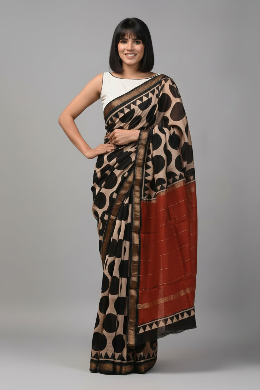 100% Pure Maheshwari Handloom Silk