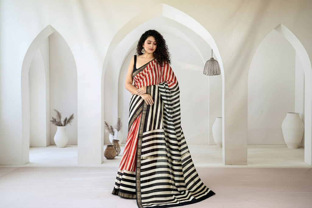 100% Pure Maheshwari Handloom Silk