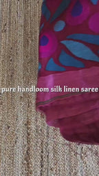 Silk Linen Jamdani Saree – West Bengal Handloom