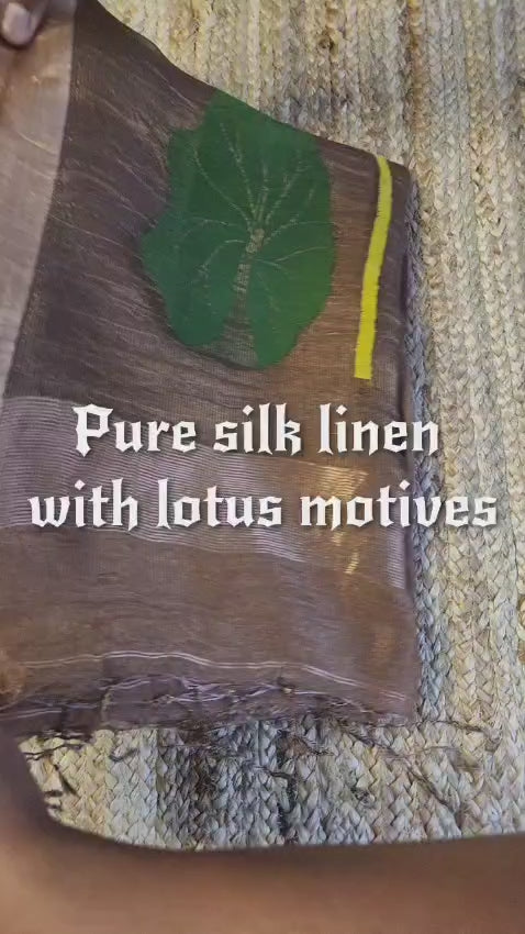 Silk Linen Jamdani Saree – West Bengal Handloom