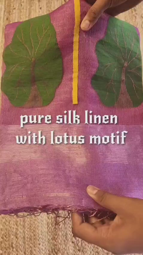 Silk Linen Jamdani Saree – West Bengal Handloom